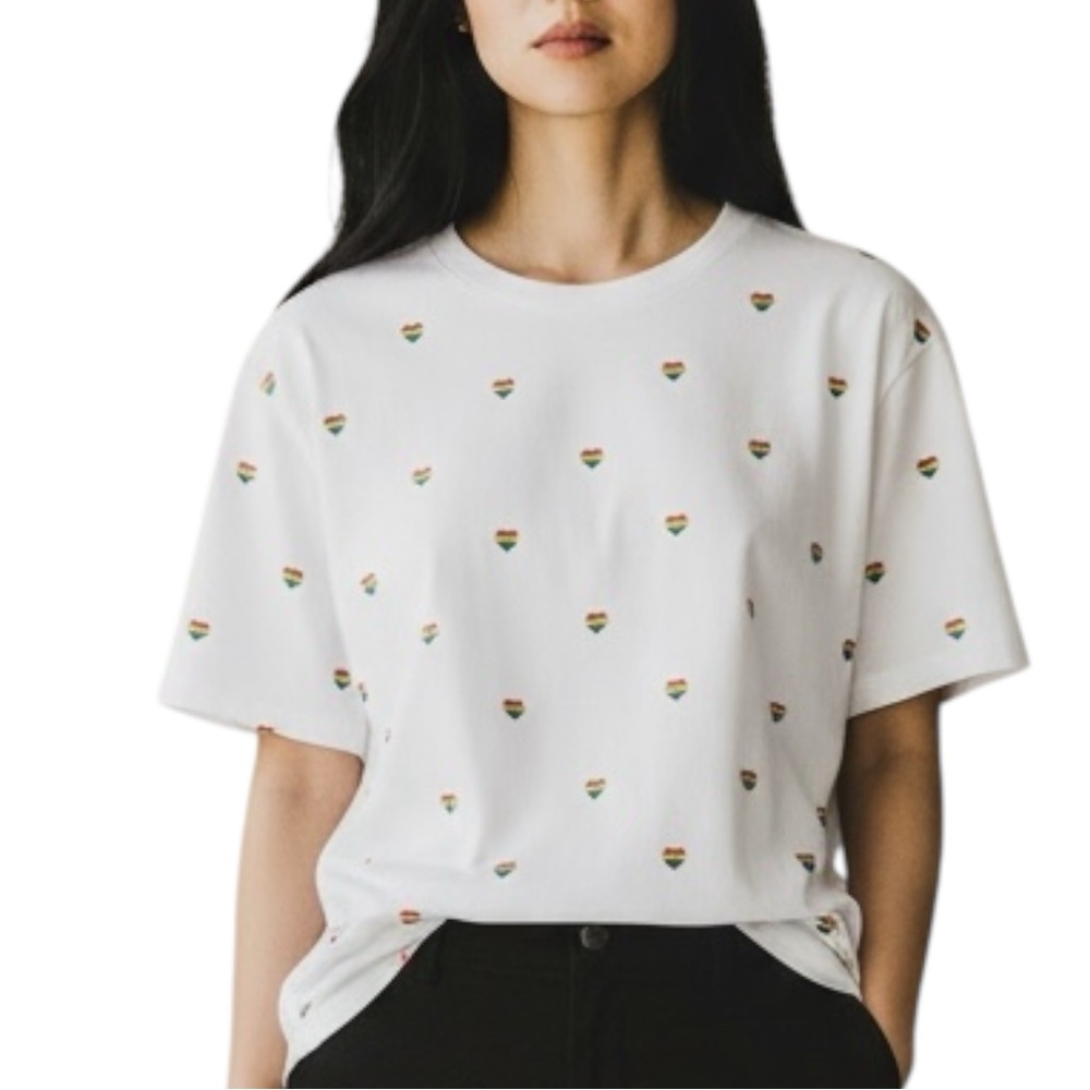 DENIM & FLOWER + Ricky Singh Love Wins Tee Size Medium Slim Fit — CELEBRATE!!!